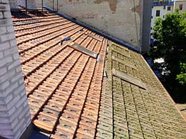 Odstranění mechu ze střechy